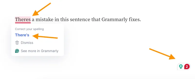 Grammarly 高亮显示错误  